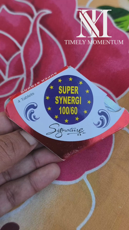 Super Synergi 100mg/60mg dual Formula | Pack of 4.